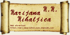 Marijana Mihaljica vizit kartica
